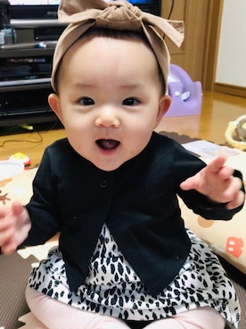 「Carter's（カーターズ）のアイテム（ワンピース/ドレス）」を使った、r.ayu.rさん（キッズ・60cm）の秋コーディネート