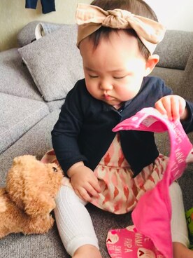 「Carter's（カーターズ）のアイテム（トップス）」を使った、r.ayu.rさん（キッズ・60cm）の冬コーディネート