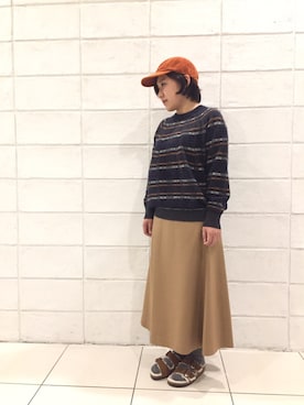 「unfil」｜「アイテム（帽子）」を使った、kawasakiさん（レディース・158cm）の秋コーディネート