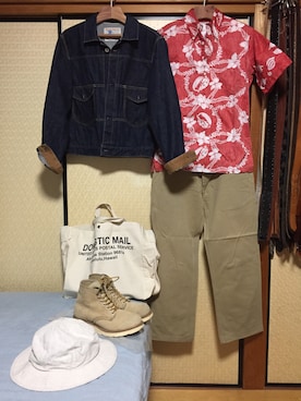 「RISING SUN &Co.（ライジングサン）のアイテム（ジャケット/アウター）」を使った、Koji Shoさん（メンズ・165cm）の夏コーディネート