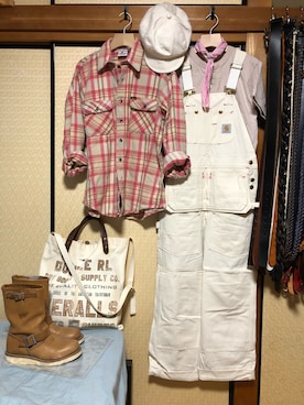 「RRL（ダブル アール エル）のアイテム（バッグ）」を使った、Koji Shoさん（メンズ・165cm）の秋コーディネート