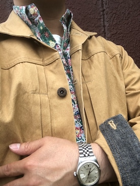「OLD JOE & CO.（オールドジョーアンドコー）のアイテム（ジャケット/アウター）」を使った、Koji Shoさん（メンズ・165cm）の春コーディネート