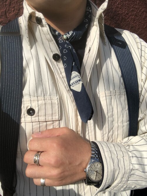 Carhartt カーハート のバンダナ スカーフを使ったメンズ人気ファッションコーディネート Radiopio12