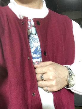 「FULLCOUNT（フルカウント）のアイテム（スウェット）」を使った、Koji Shoさん（メンズ・165cm）の春コーディネート