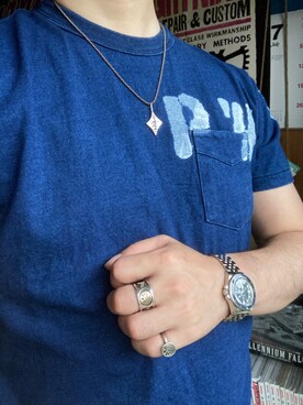 「Bronson（ブロンソン）のアイテム」を使った、Koji Shoさん（メンズ・165cm）の夏コーディネート