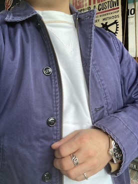 「ブルー x ホワイト」｜「アイテム（腕時計）」を使った、Koji Shoさん（メンズ・165cm）の秋コーディネート