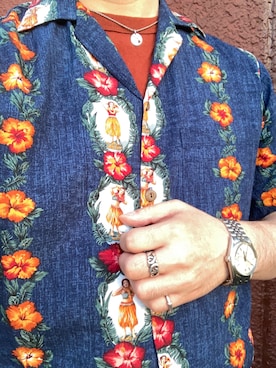 「TWO PALMS（トゥーパームス）のアイテム」を使った、Koji Shoさん（メンズ・165cm）の春コーディネート