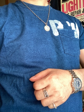 「Bronson（ブロンソン）のアイテム」を使った、Koji Shoさん（メンズ・165cm）の夏コーディネート