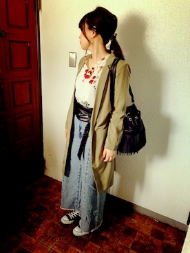 「CONVERSE（コンバース）のconverse（コンバース） ALL STAR OX（オールスターOX）（スニーカー）」を使った、mh*さん（レディース・161cm）の春コーディネート