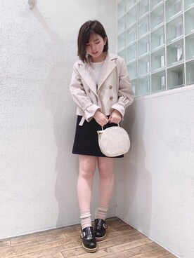 トレンチコートを使った ミニスカ の人気ファッションコーディネート Wear