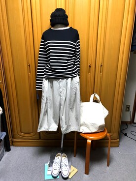 「pas de calais（パドカレ）のアイテム」を使った、tomoさん（レディース・162cm）の冬コーディネート