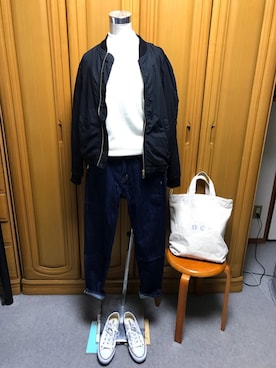 「e.r.g*（イーアールジー）のアイテム（トップス）」を使った、tomoさん（レディース・162cm）の冬コーディネート