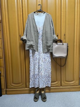 「cepo（セポ）のアイテム（ノーカラージャケット）」を使った、tomoさん（レディース・162cm）の春コーディネート