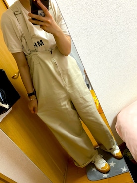 「LACOSTE」｜「アイテム（サロペット/オーバーオール）」を使った、れもんさん（レディース・155cm）の秋コーディネート
