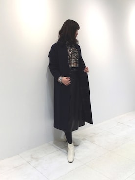 「NARACAMICIE（ナラカミーチェ）のアイテム（ダウンジャケット/コート）」を使った、chihiro330150さん（レディース・161cm）の秋コーディネート