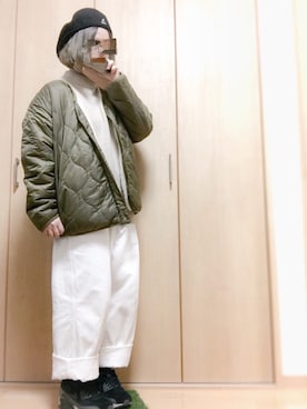 「w closet」｜「アイテム（ハンチング/ベレー帽）」を使った、aosukeさん（レディース・152cm）の冬コーディネート