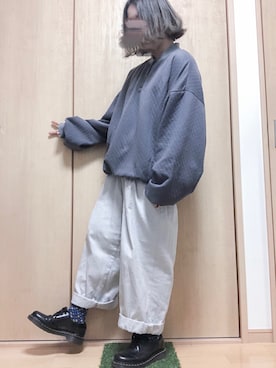 「Dr. Martens（ドクターマーチン）のDr.Martens (ドクターマーチン)/1461 3EYE GIBSON SHOES（その他シューズ）」を使った、aosukeさん（レディース・152cm）の秋コーディネート
