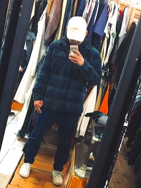 「スケボー」｜「アイテム（ブルゾン）」を使った、luckyさん（メンズ・178cm）の春コーディネート