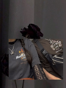 「Hard rock cafe」｜ﾐｸさん（レディース・158cm）の秋コーディネート