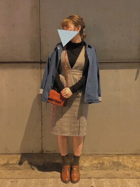 「PULL&BEAR（プルアンドベア）のアイテム（パンプス）」を使った、KoeyCさん（レディース・165cm）の冬コーディネート