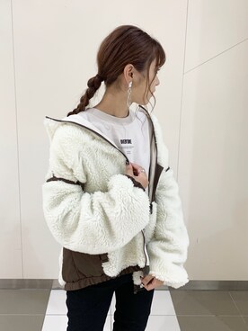 「ラブアンドピース2020」｜「アイテム（ブルゾン）」を使った、ゆきほさん（レディース・158cm）の秋コーディネート