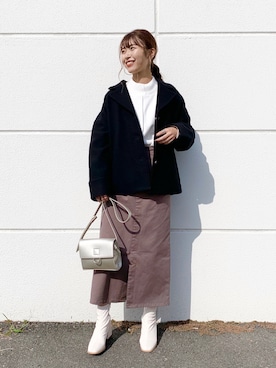 「PAGEBOY（ページボーイ）のハクミニショルダーBAG（ショルダーバッグ）」を使った、ゆきほさん（レディース・158cm）の秋コーディネート