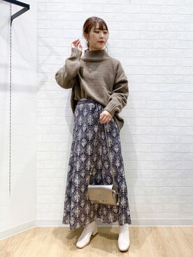 「PAGEBOY（ページボーイ）のハクミニショルダーBAG（ショルダーバッグ）」を使った、ゆきほさん（レディース・158cm）の秋コーディネート