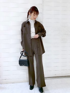 「PAGEBOY（ページボーイ）のハクミニショルダーBAG（ショルダーバッグ）」を使った、ゆきほさん（レディース・158cm）の冬コーディネート