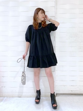 「ミニワンピ」｜ゆきほさん（レディース・158cm）の春コーディネート