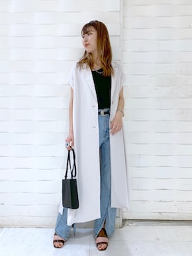 「ジレ」｜ゆきほさん（レディース・158cm）の春コーディネート