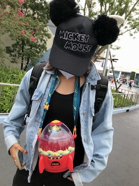 「ZARA（ザラ）のアイテム（デニムジャケット、ブルー系）」を使った、izuさん（レディース・167cm）の秋コーディネート