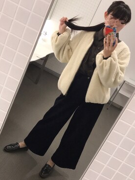 「RETRO GIRL（レトロガール）のアイテム（ブルゾン）」を使った、soraさん（レディース・165cm）の秋コーディネート