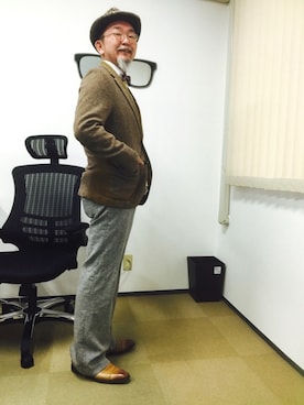 「hat」｜mac0cciさん（メンズ・169cm）の冬コーディネート