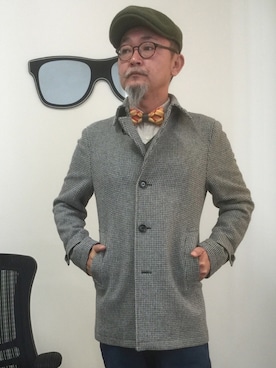 「hat」｜mac0cciさん（メンズ・169cm）の冬コーディネート