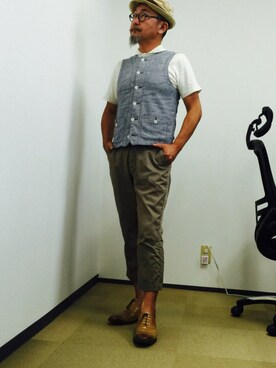「hat」｜mac0cciさん（メンズ・169cm）の夏コーディネート