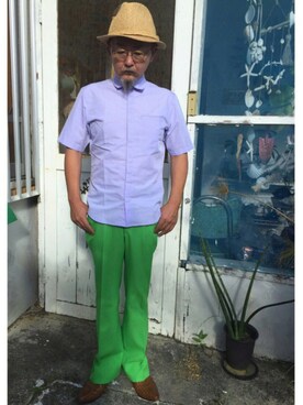 「hat」｜mac0cciさん（メンズ・169cm）の夏コーディネート