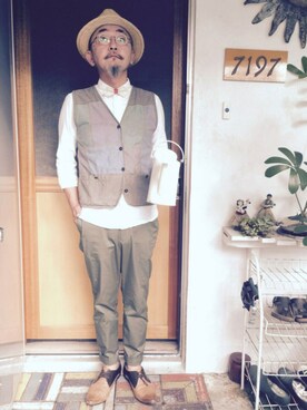 「hat」｜mac0cciさん（メンズ・169cm）の夏コーディネート