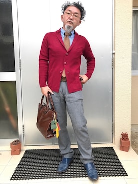 「THE SCOTCH HOUSE（スコッチハウス）のアイテム（フォーマルスーツ/小物）」を使った、mac0cciさん（メンズ・169cm）の冬コーディネート