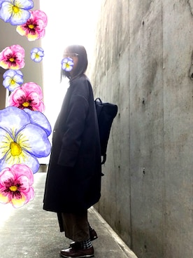 「くつした」｜「アイテム（その他アウター）」を使った、のさん（レディース・158cm）の冬コーディネート