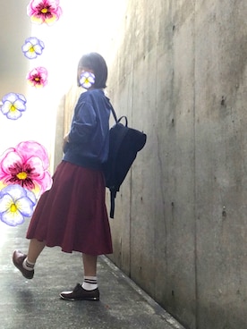 「Manhattan Portage（マンハッタンポーテージ）のJefferson Market Garden Backpack（バックパック/リュック）」を使った、のさん（レディース・158cm）の春コーディネート