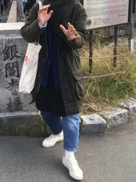 「YOUNG&OLSEN The DRYGOODS STORE（ヤングアンドオルセン）の【YOUNG & OLSEN The DRYGOODS STORE】キャンバススニーカー WOMEN（スニーカー）」を使った、◎さん（レディース・160cm）の秋コーディネート