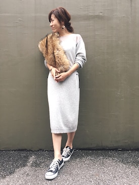 「Ameri（アメリ）のアイテム（ファッション雑貨）」を使った、maimai158さん（レディース・158cm）の秋コーディネート