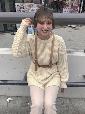 「ワッフル」｜arisa okitaさん（レディース・161cm）の春コーディネート