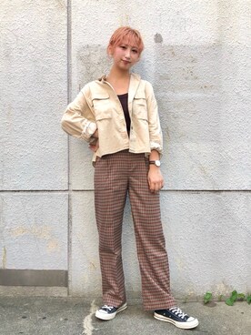 arisa okitaさん（レディース・162cm）の秋コーディネート