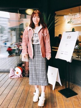 「cepo.」｜「アイテム（ブルゾン）」を使った、Umi さん（レディース・164cm）の冬コーディネート