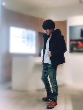 「Safari」｜「アイテム（ダウンジャケット/コート）」を使った、yuki☑️  さん（メンズ・175cm）の秋コーディネート