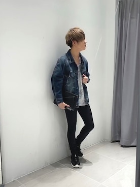 「TORNADO MART（トルネードマート）のアイテム（バッグ）」を使った、yuki☑️  さん（メンズ・174cm）の冬コーディネート