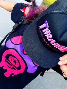 「MAGICAL MOSH MISFITS（マジカルモッシュミスフィッツ）のアイテム」を使った、xoOLorraineOoxさん（レディース・155cm）の春コーディネート