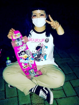 「MAGICAL MOSH MISFITS（マジカルモッシュミスフィッツ）のアイテム」を使った、xoOLorraineOoxさん（レディース・155cm）の夏コーディネート