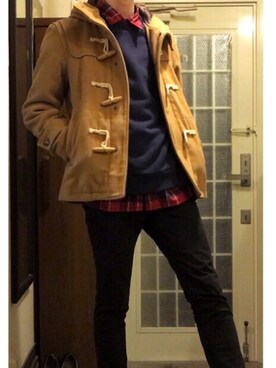 「WEGO（ウィゴー）のアイテム（ダッフルコート）」を使った、Tooooooooomiさん（メンズ・172cm）の秋コーディネート